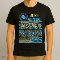 Gemini Facts Funny June Gemini Birthday Gif T-Shirt thumb 3