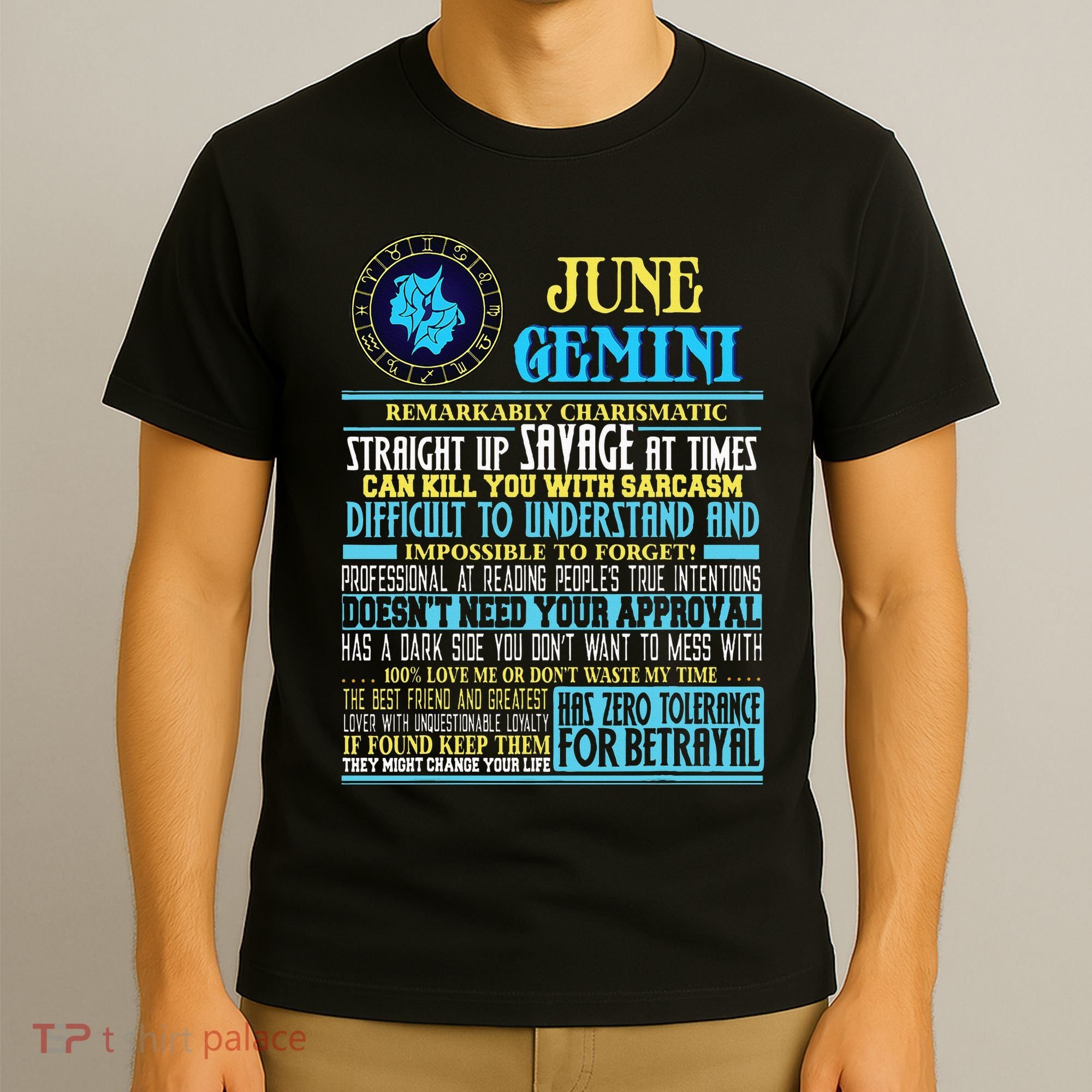 Gemini Facts Funny June Gemini Birthday Gif T-Shirt