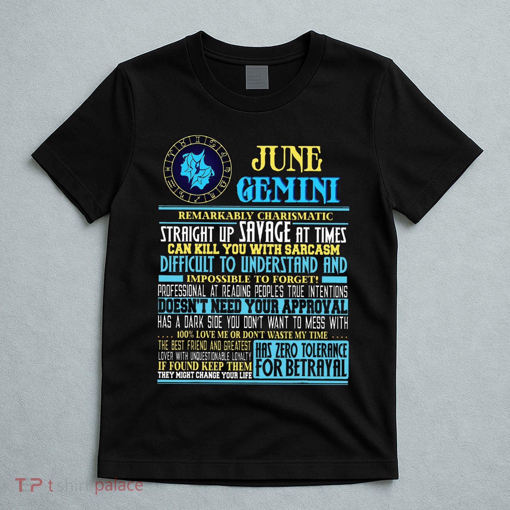 Gemini Facts Funny June Gemini Birthday Gif T-Shirt
