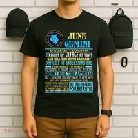Gemini Facts Funny June Gemini Birthday Gif T-Shirt thumb 6