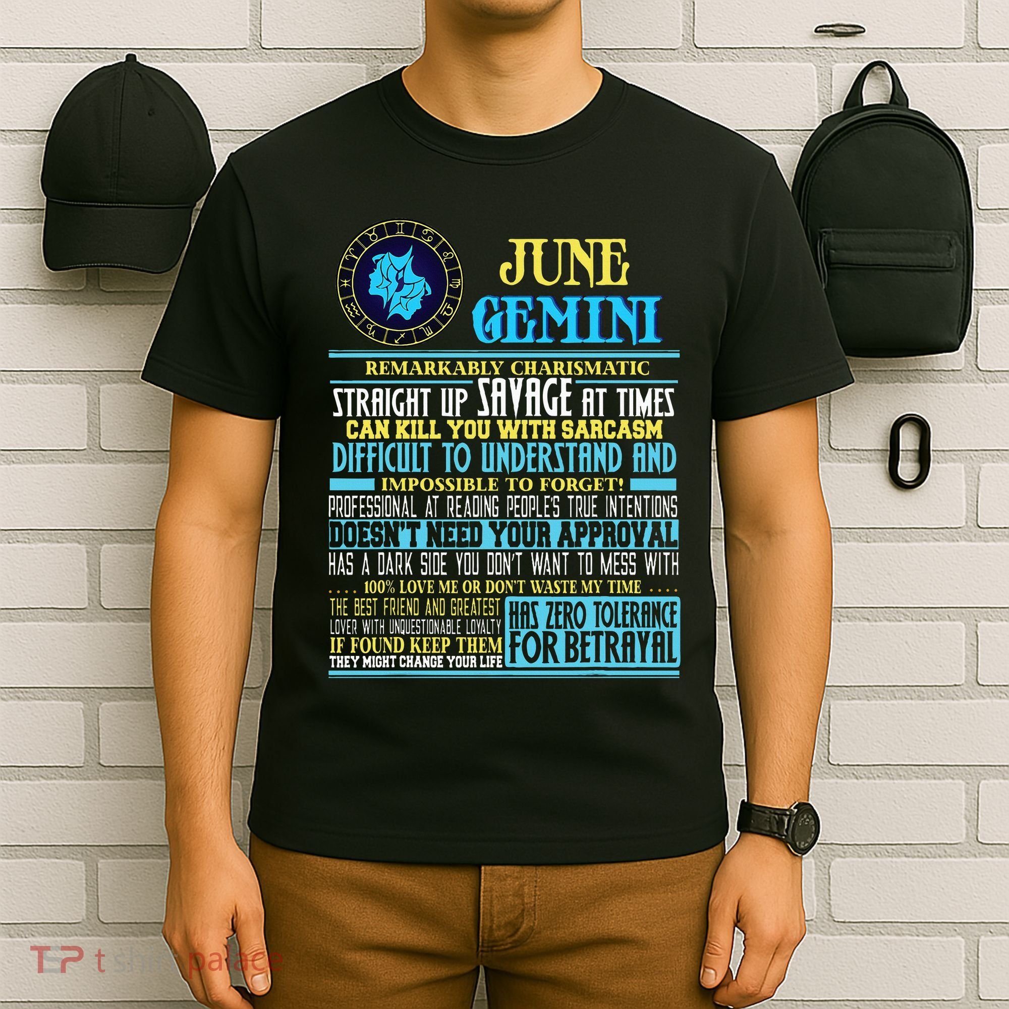 Gemini Facts Funny June Gemini Birthday Gif T-Shirt