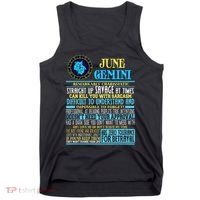 Gemini Facts Funny June Gemini Birthday Gif Tank Top thumb 0