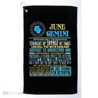 Gemini Facts Funny June Gemini Birthday Gif Golf Towel thumb 0