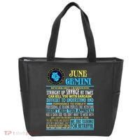 Gemini Facts Funny June Gemini Birthday Gif Tote Bag thumb 0