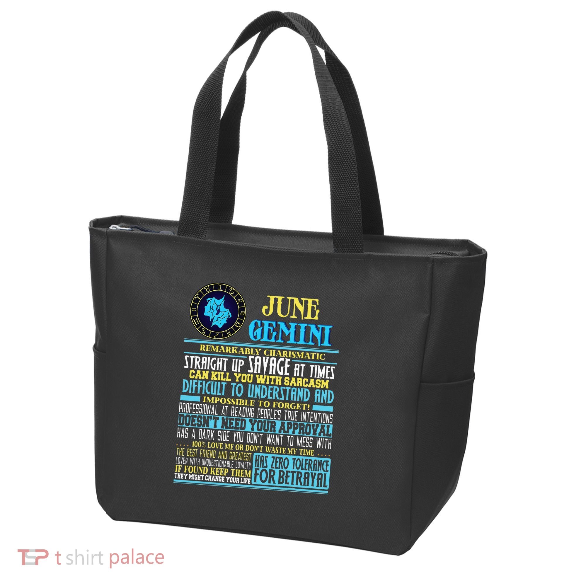 Gemini Facts Funny June Gemini Birthday Gif Tote Bag