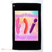 Good Friends Good Vibes Golf Towel thumb 0