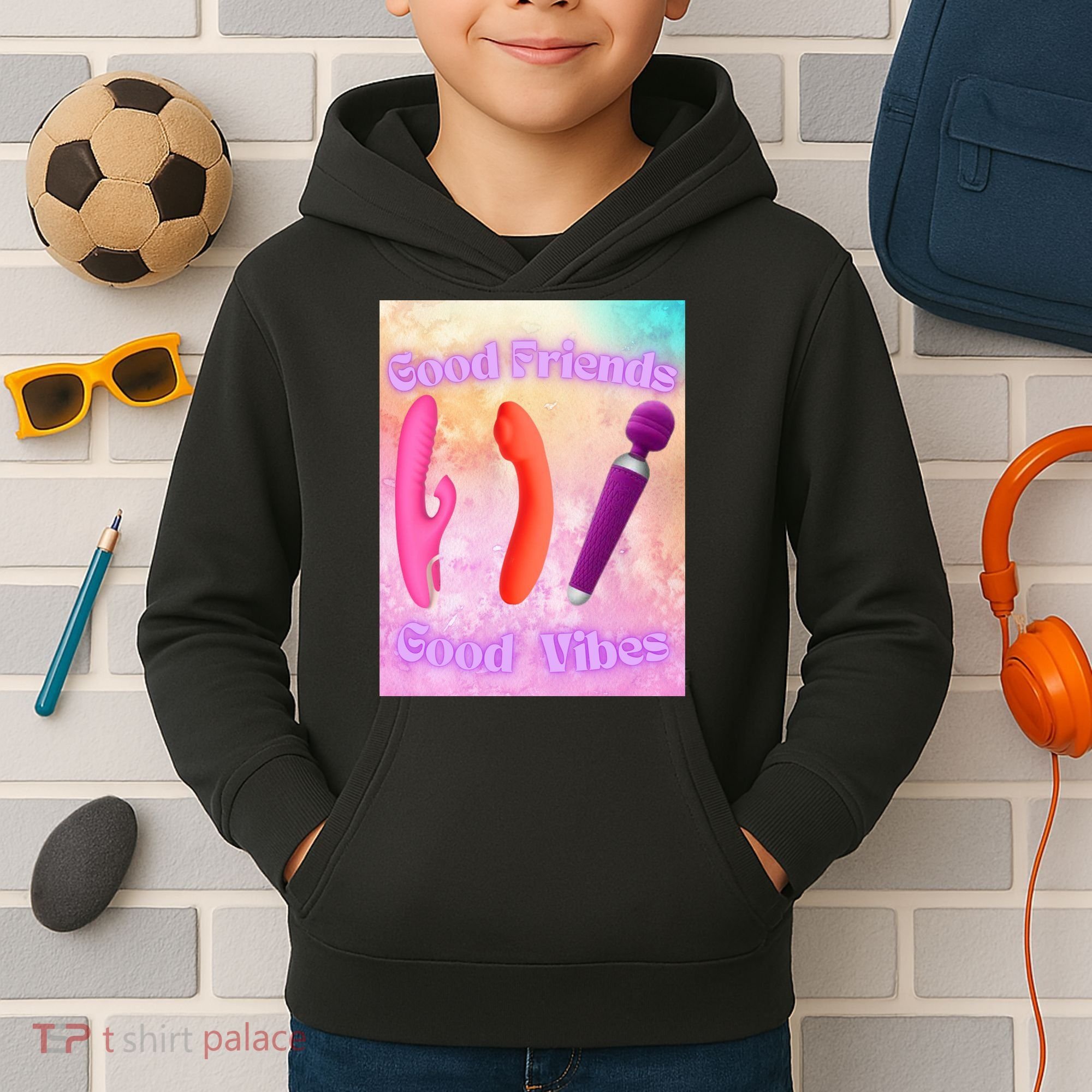 Good Friends Good Vibes Kids Hoodie