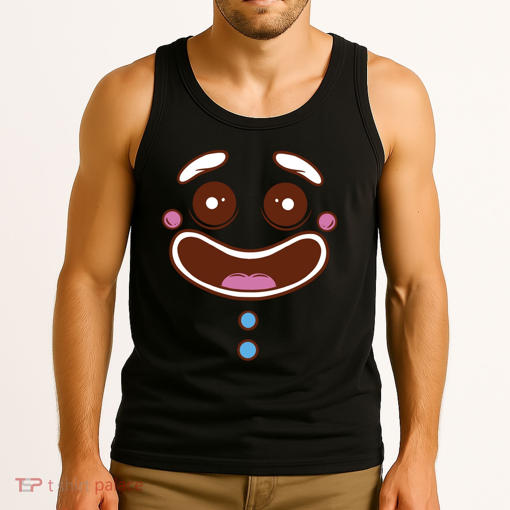 Gingerbread Face Tank Top