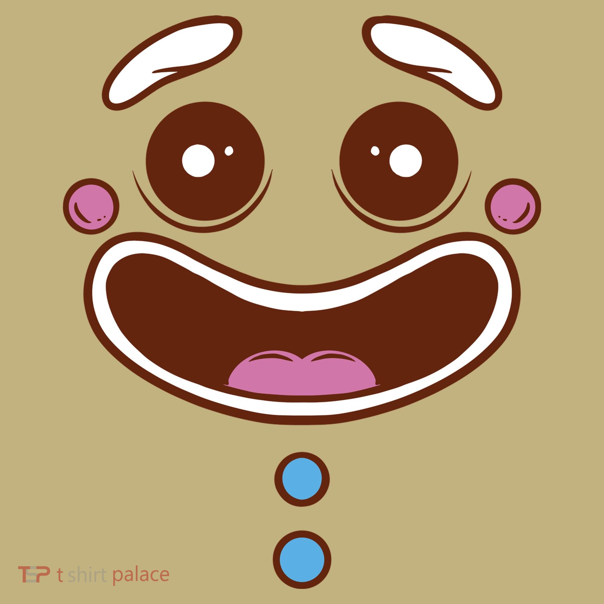 Gingerbread Face Button