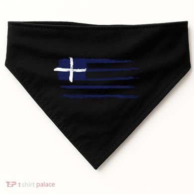 Greece Flag USA-Made Doggie Bandana