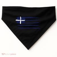 Greece Flag USA-Made Doggie Bandana thumb 0