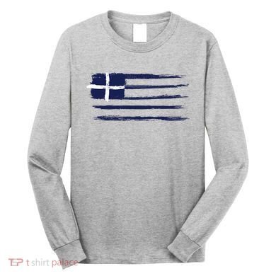 Greece Flag Long Sleeve Shirt