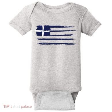 Greece Flag Baby Bodysuit