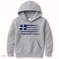 Greece Flag Kids Hoodie thumb 0