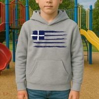 Greece Flag Kids Hoodie thumb 2