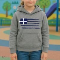 Greece Flag Kids Hoodie thumb 3