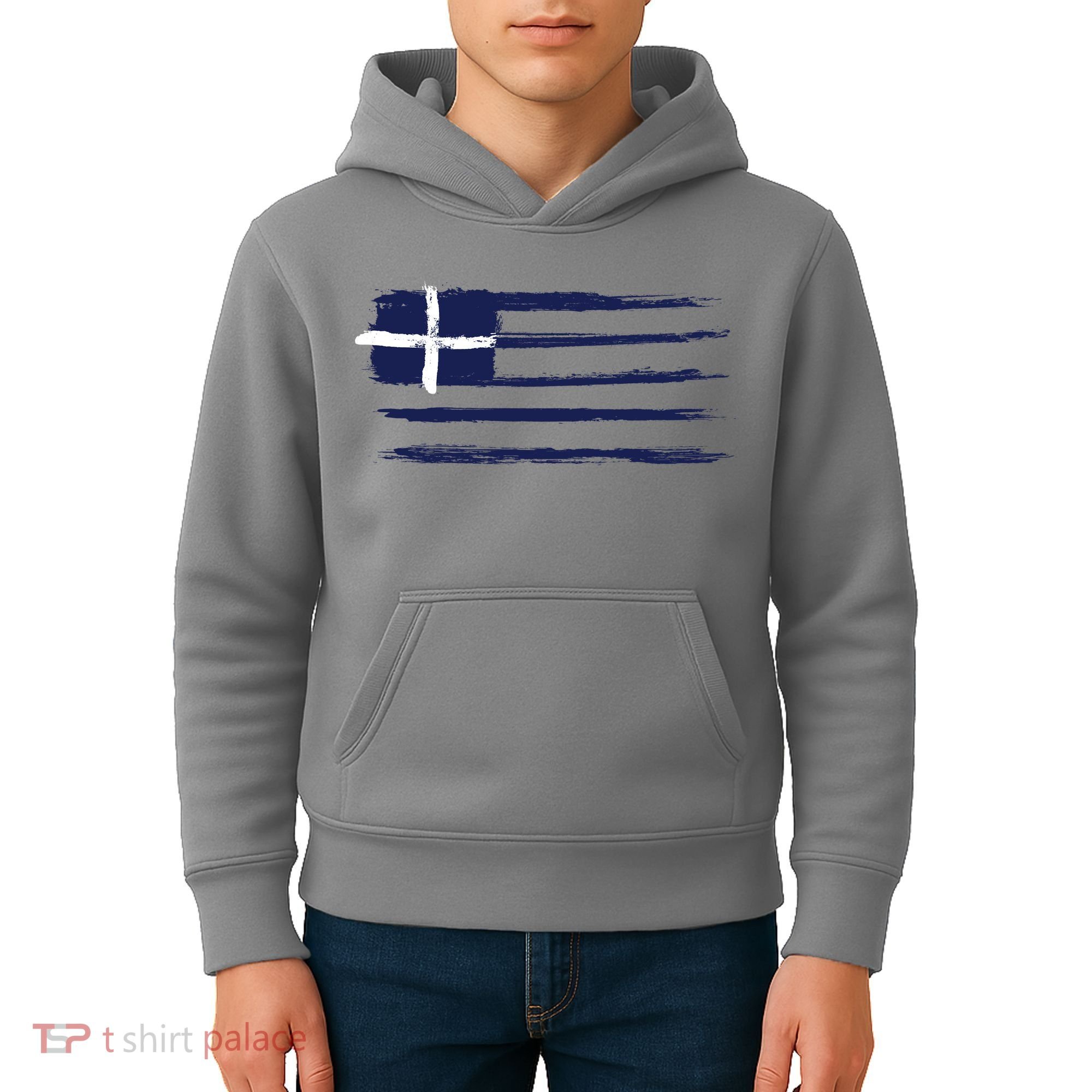 Greece Flag Kids Hoodie