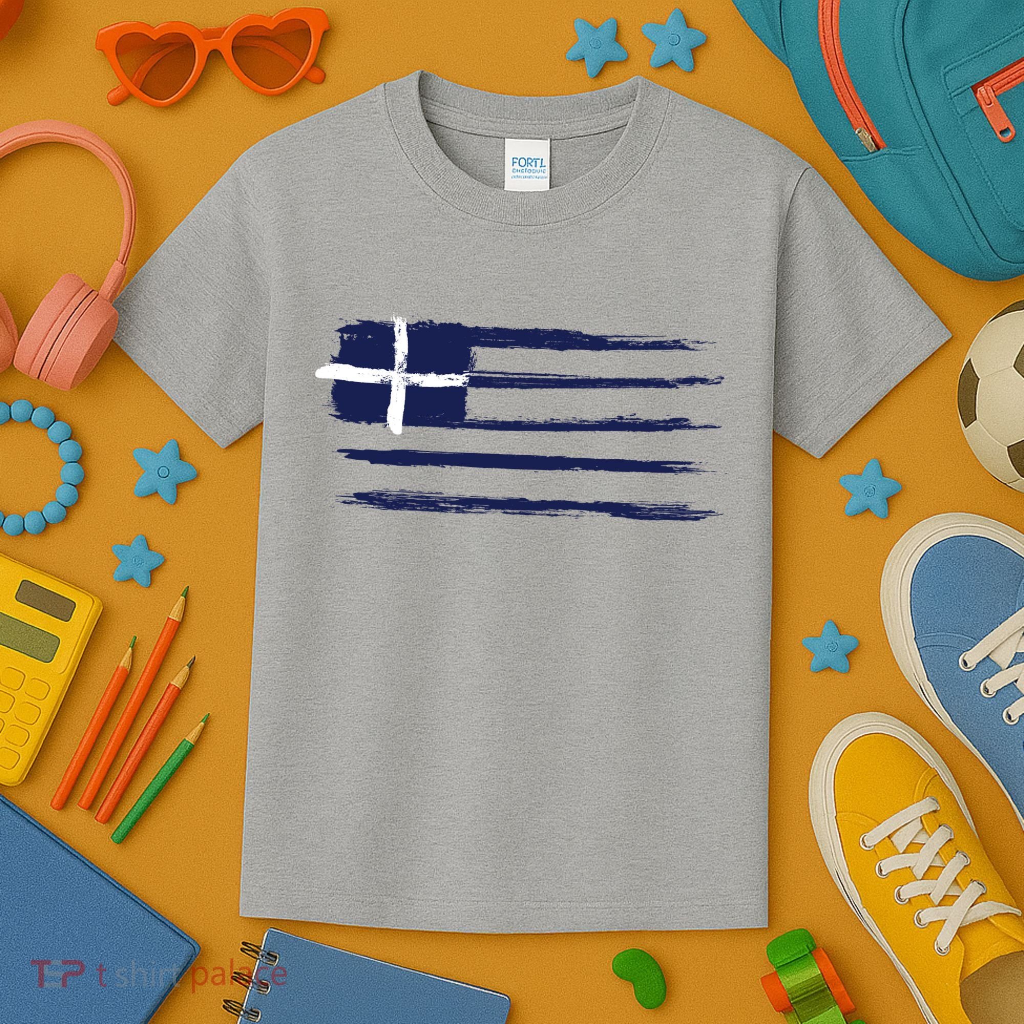 Greece Flag Kids T-Shirt