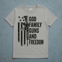 GOD FAMILY GUNS FREEDOM Gun Rights Faith Jesus Camo T-Shirt thumb 5