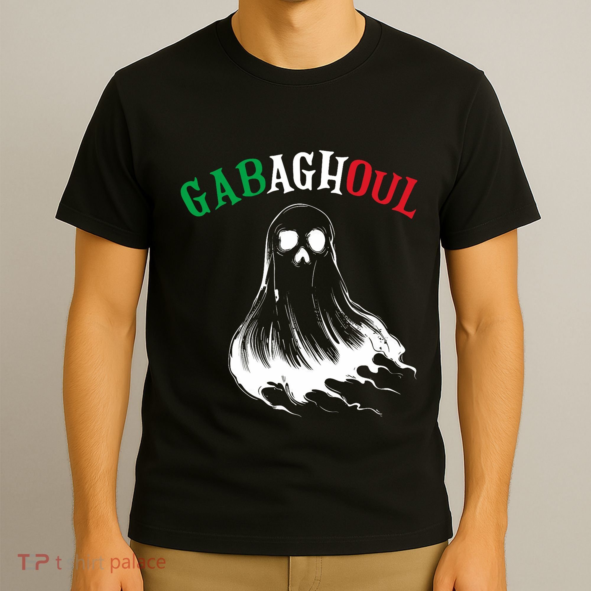 Gabaghoul Funny Gabagool Italian Flag Halloween T-Shirt