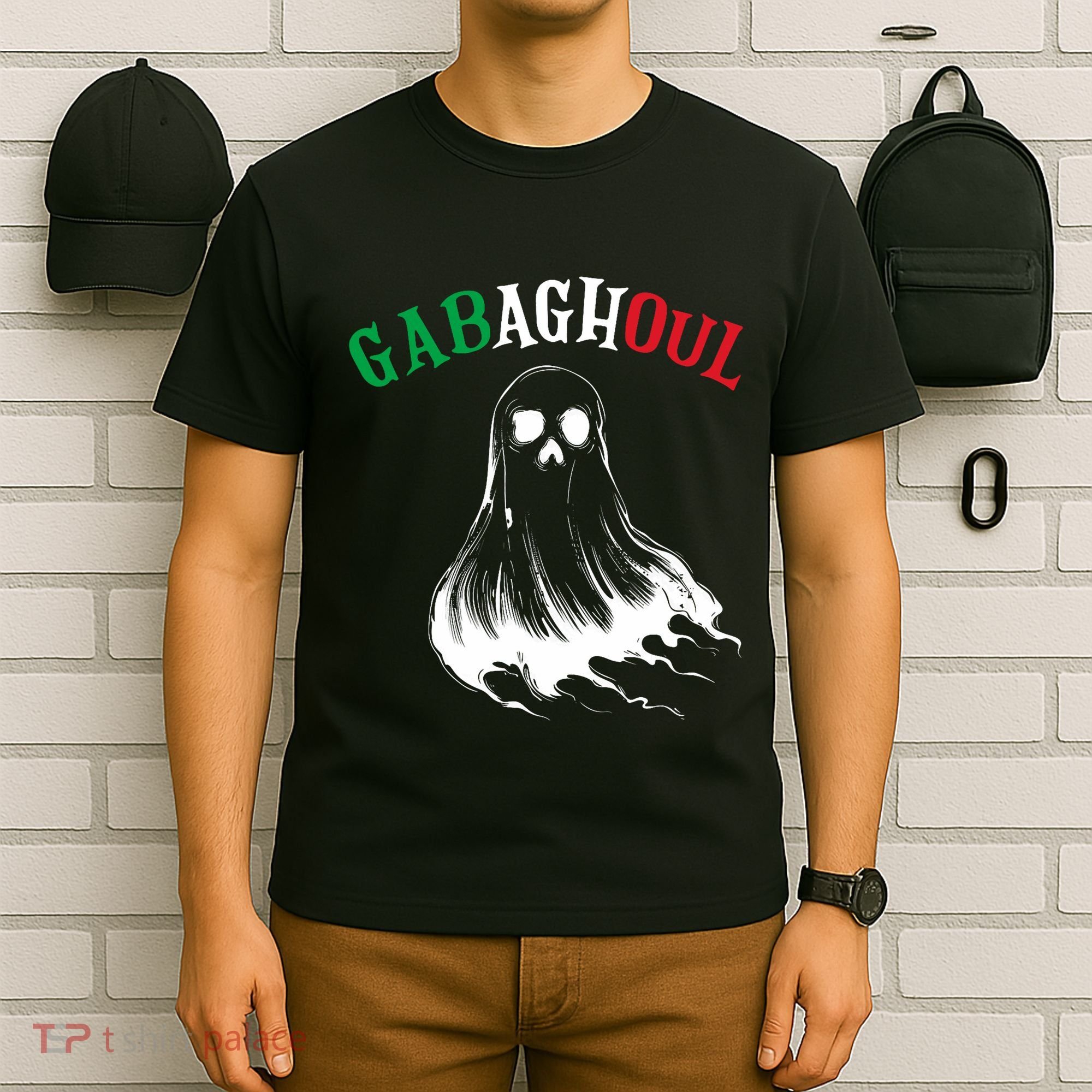 Gabaghoul Funny Gabagool Italian Flag Halloween T-Shirt