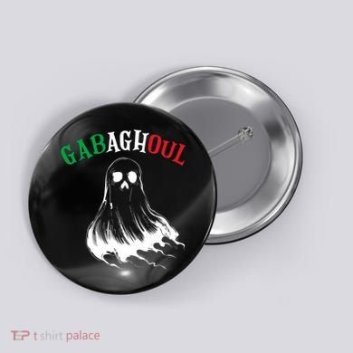 Gabaghoul Funny Gabagool Italian Flag Halloween Button