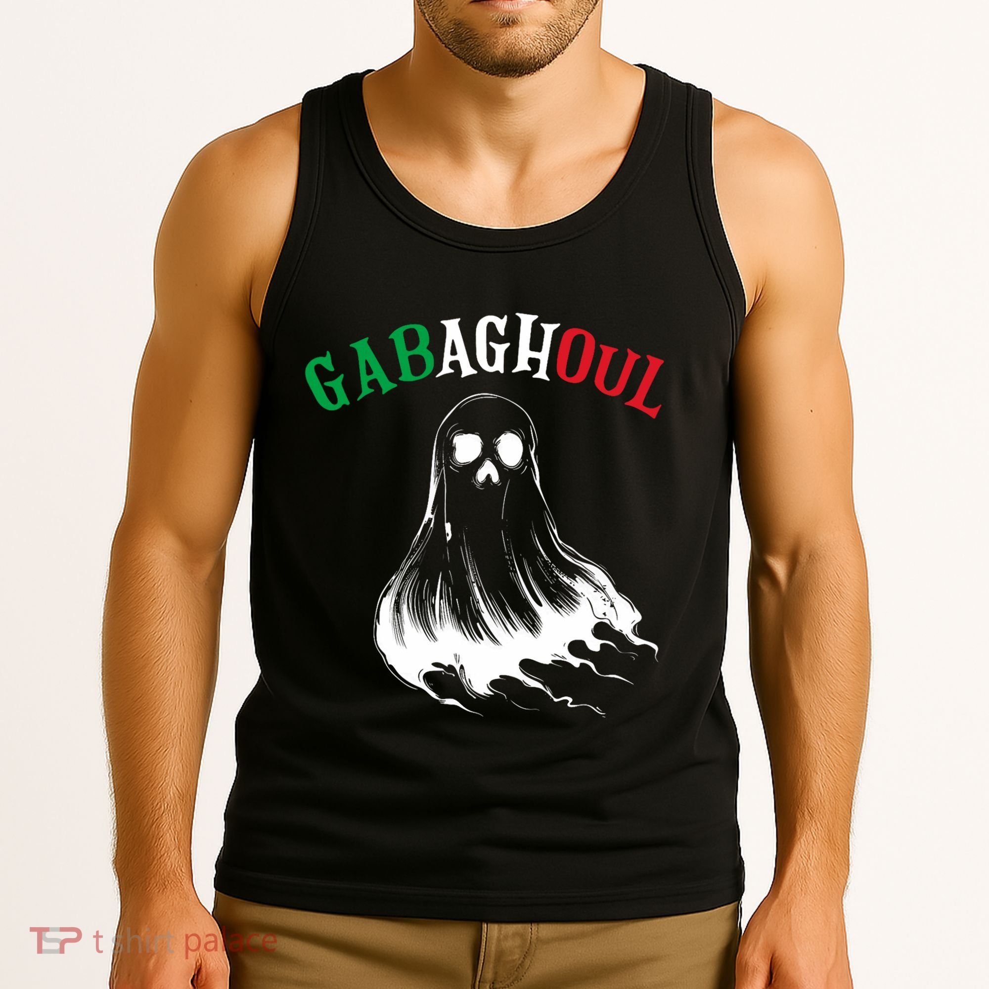 Gabaghoul Funny Gabagool Italian Flag Halloween Tank Top