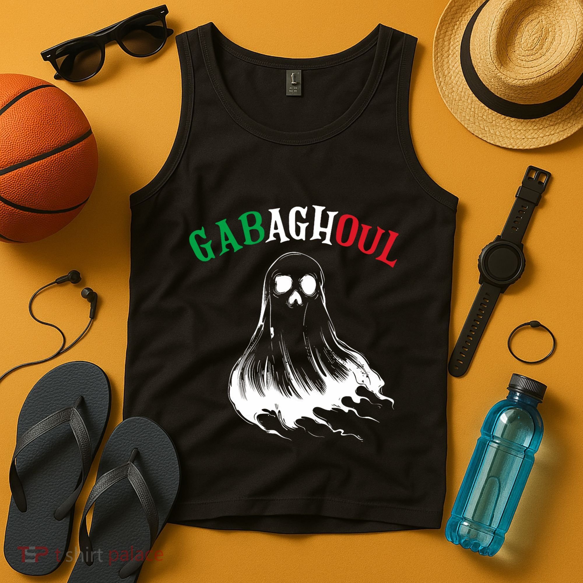 Gabaghoul Funny Gabagool Italian Flag Halloween Tank Top