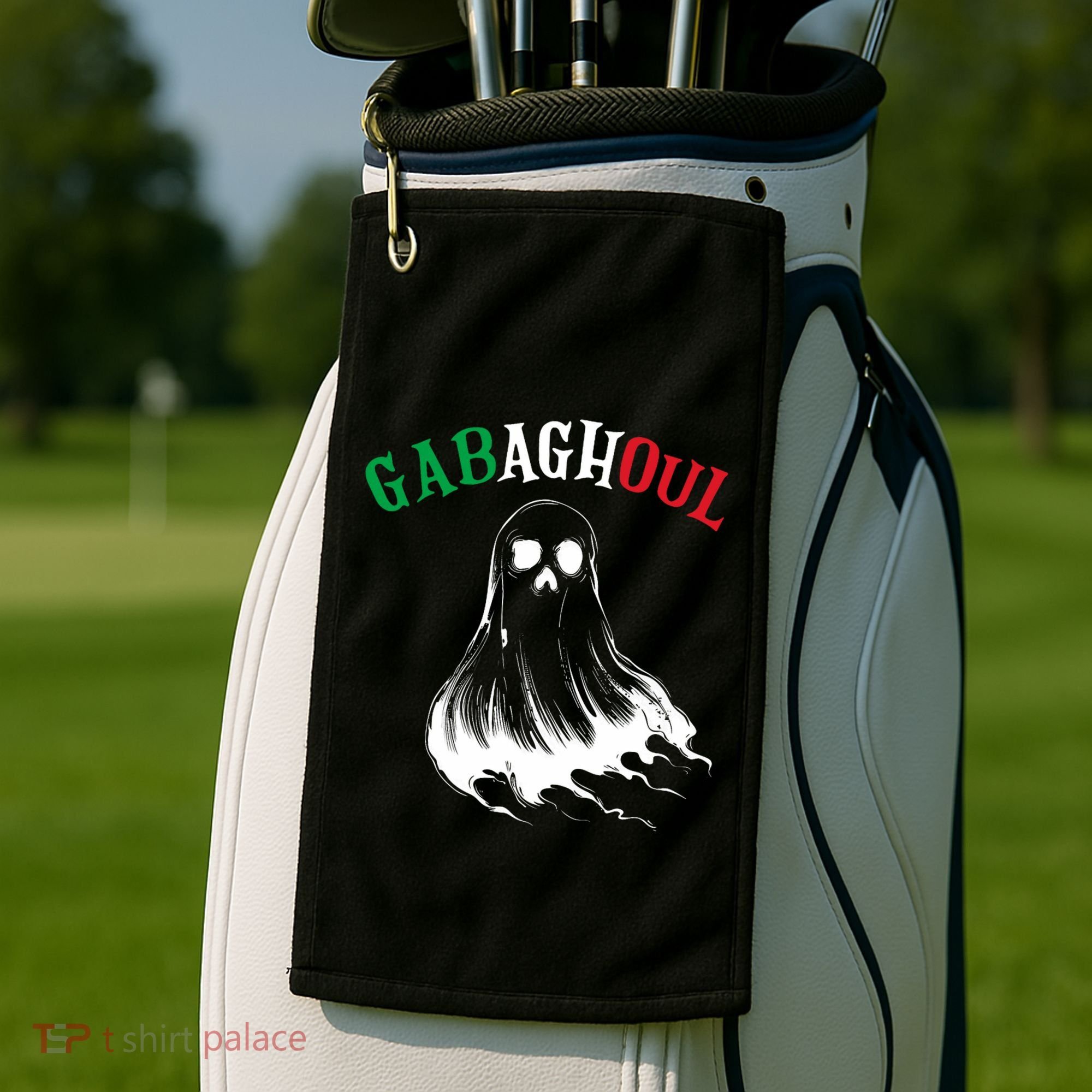 Gabaghoul Funny Gabagool Italian Flag Halloween Golf Towel