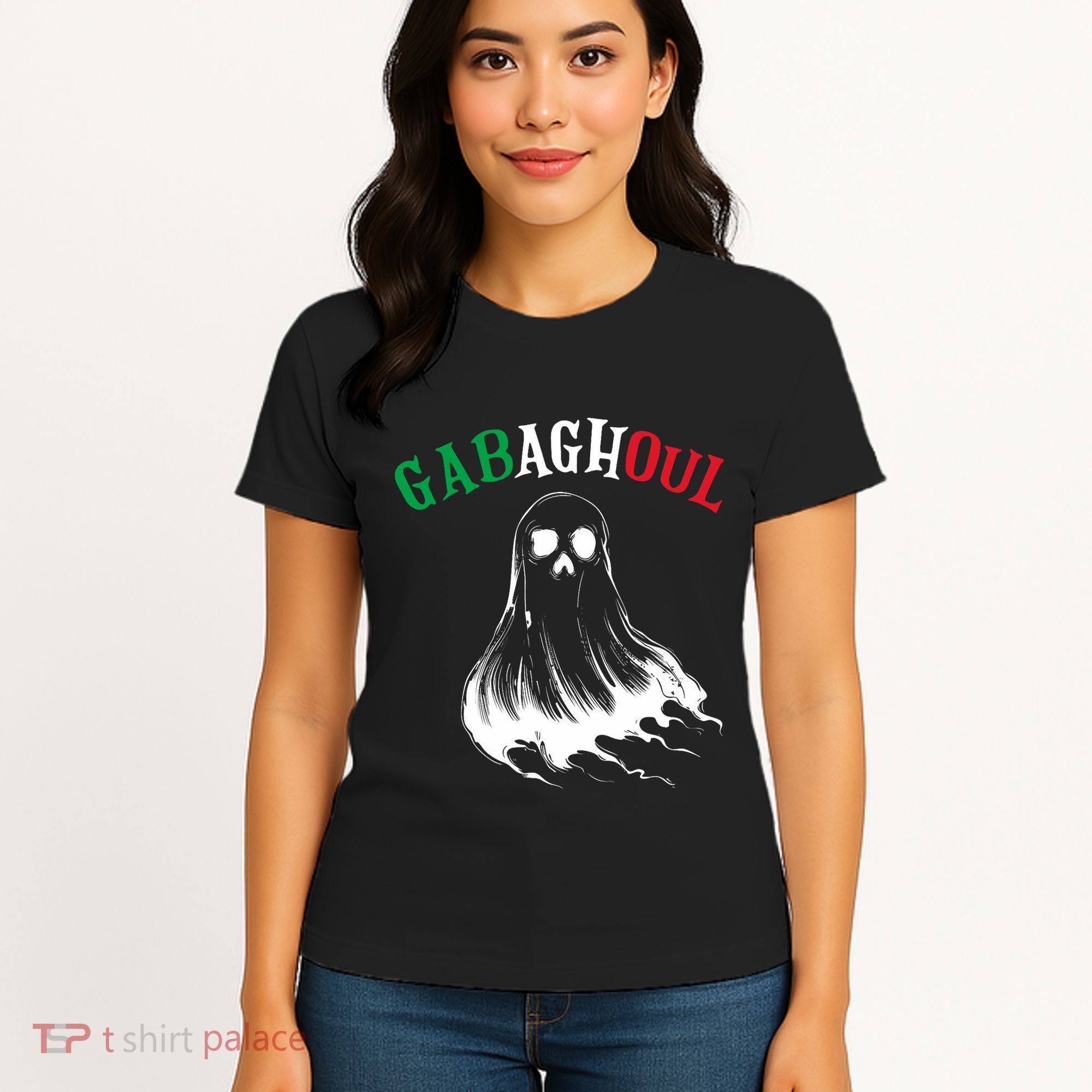 Gabaghoul Funny Gabagool Italian Flag Halloween Women's T-Shirt