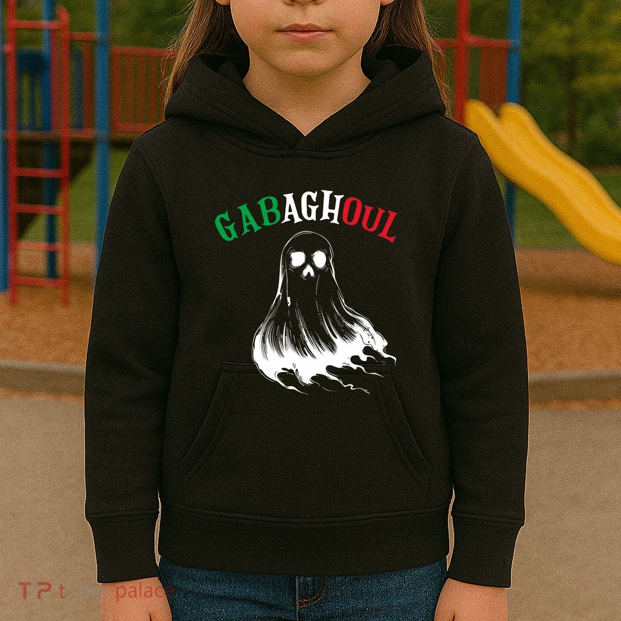 Gabaghoul Funny Gabagool Italian Flag Halloween Kids Hoodie