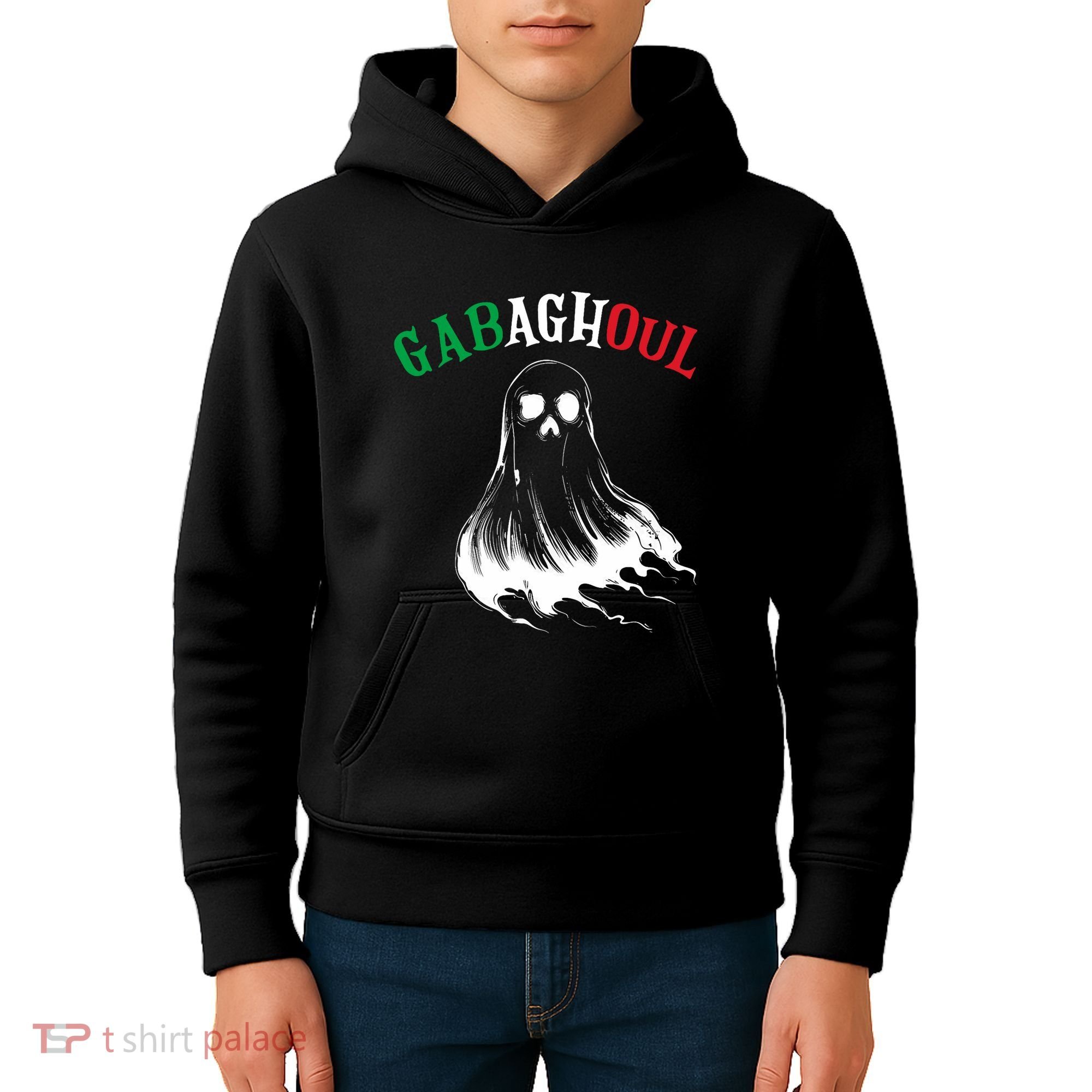 Gabaghoul Funny Gabagool Italian Flag Halloween Kids Hoodie