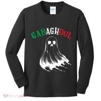 Gabaghoul Funny Gabagool Italian Flag Halloween Kids Long Sleeve Shirt thumb 0