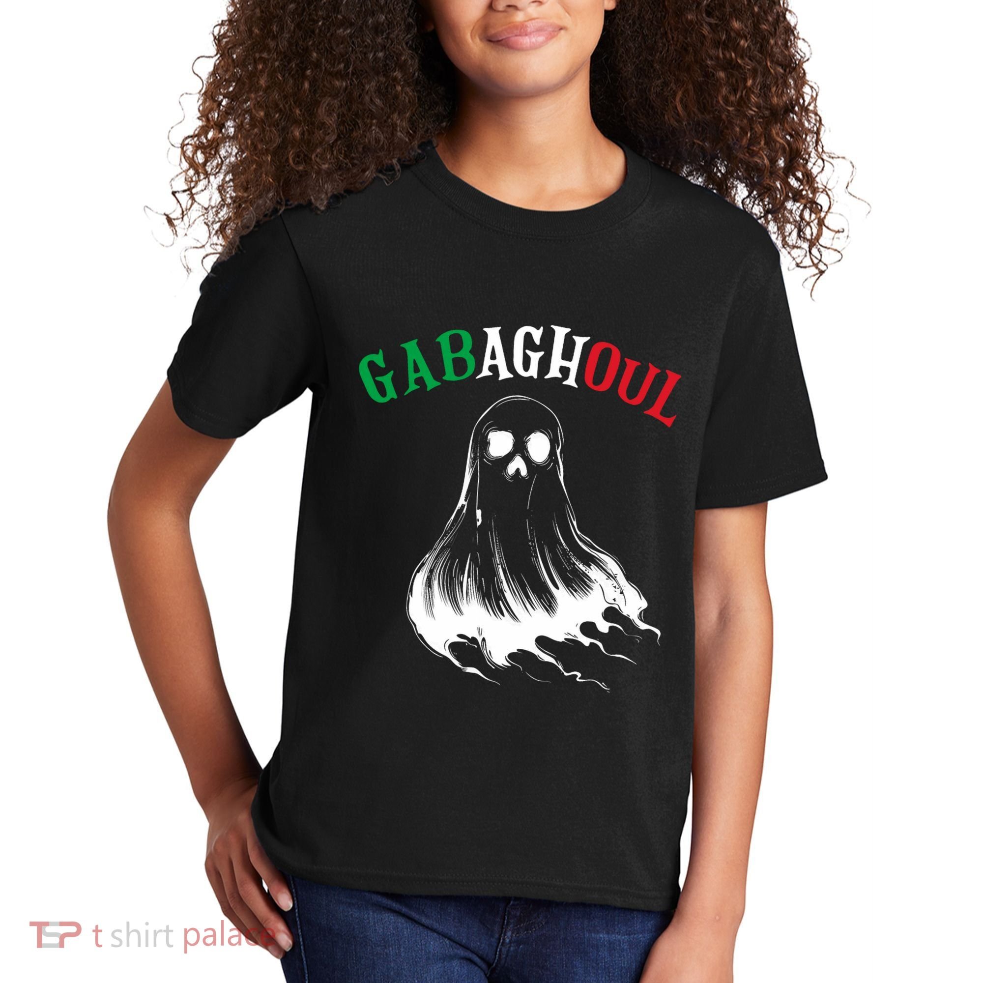 Gabaghoul Funny Gabagool Italian Flag Halloween Kids T-Shirt