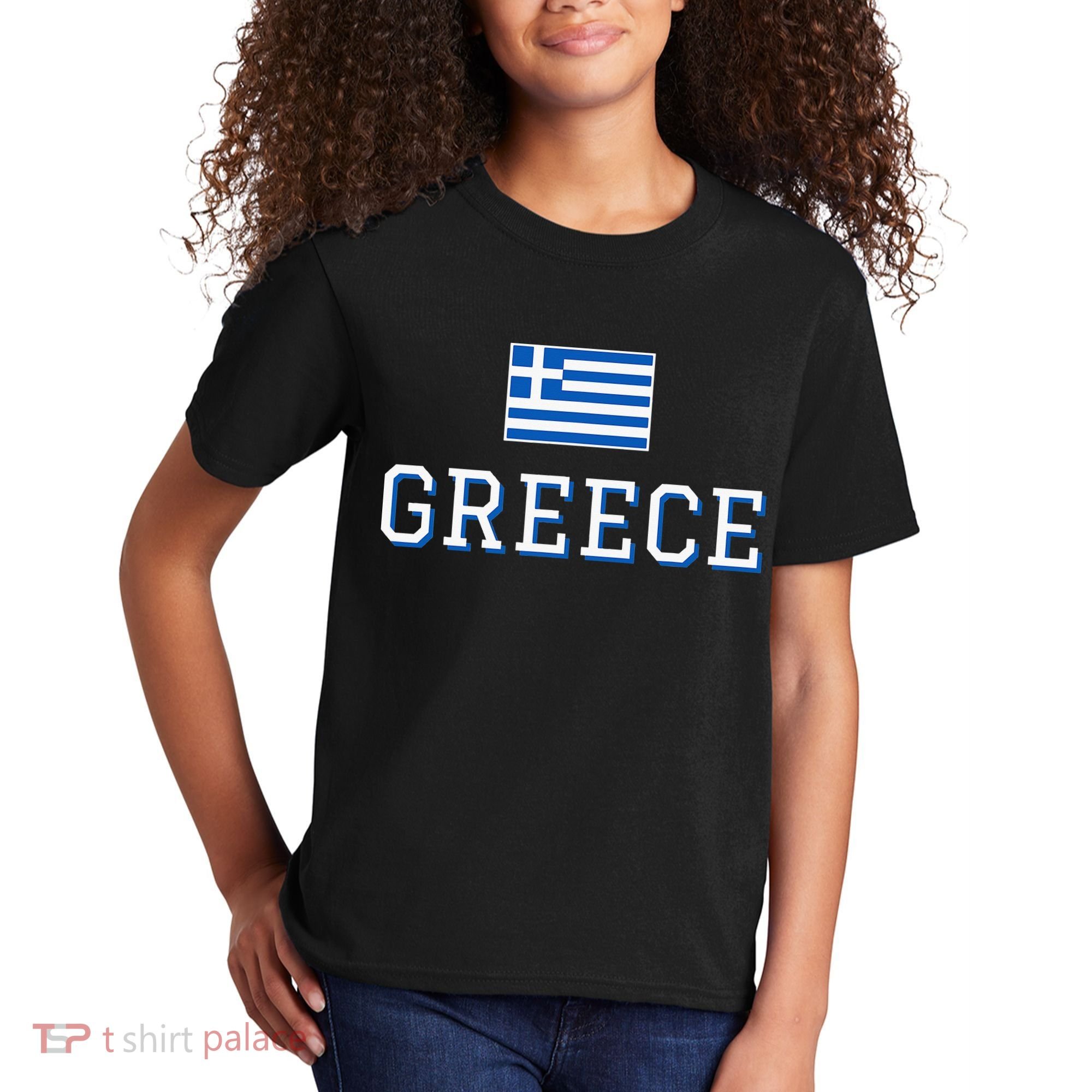 Greece Flag Greek Flag Greece Souvenir Kids T-Shirt