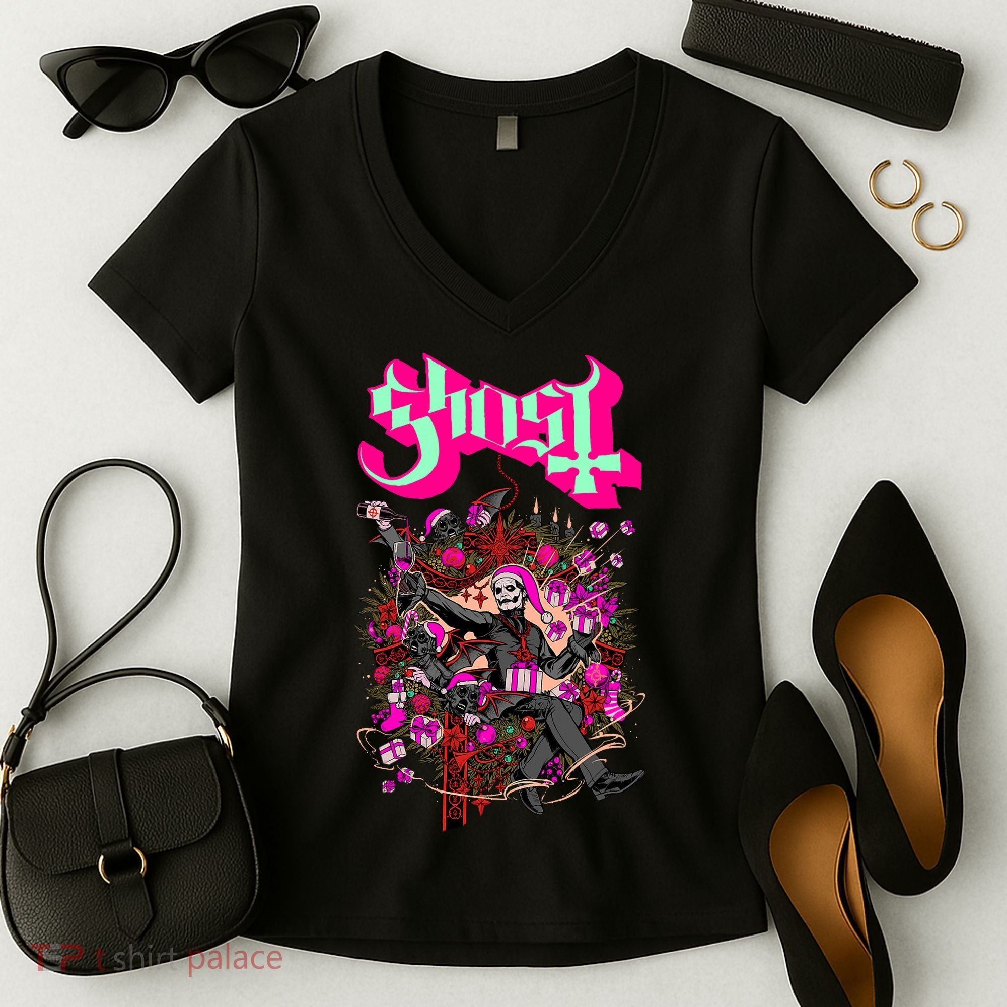 Ghost – Festivus Women's V-Neck T-Shirt