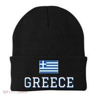 Greece Flag Greek Flag Greece Souvenir Beanie thumb 0