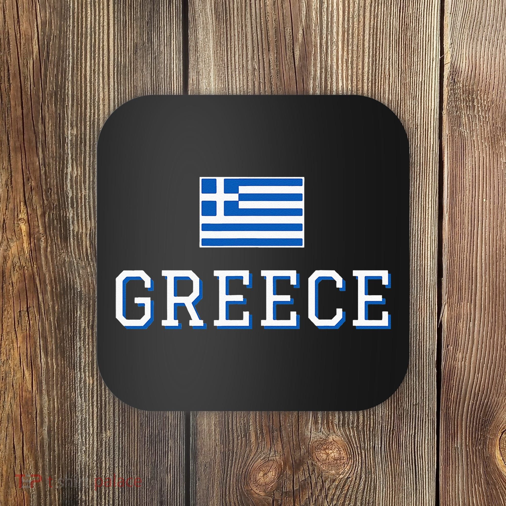 Greece Flag Greek Flag Greece Souvenir Coaster