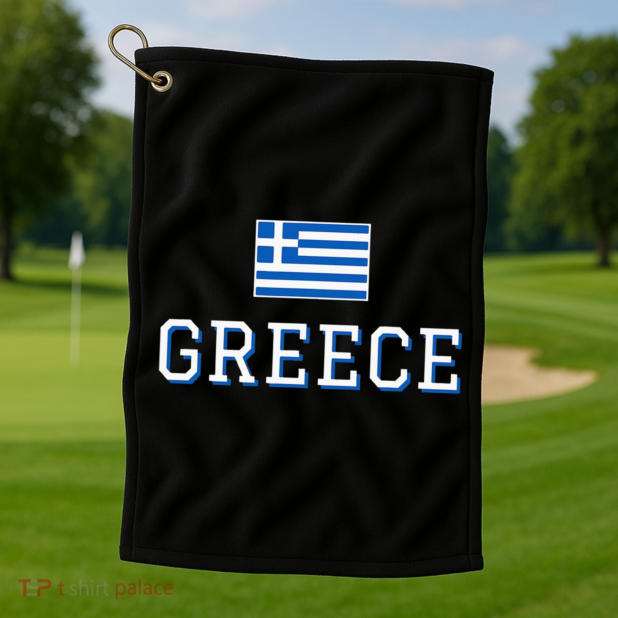 Greece Flag Greek Flag Greece Souvenir Golf Towel