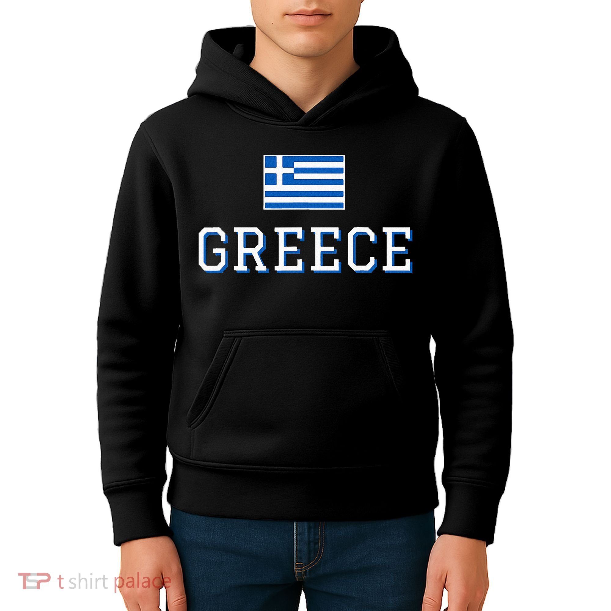 Greece Flag Greek Flag Greece Souvenir Kids Hoodie
