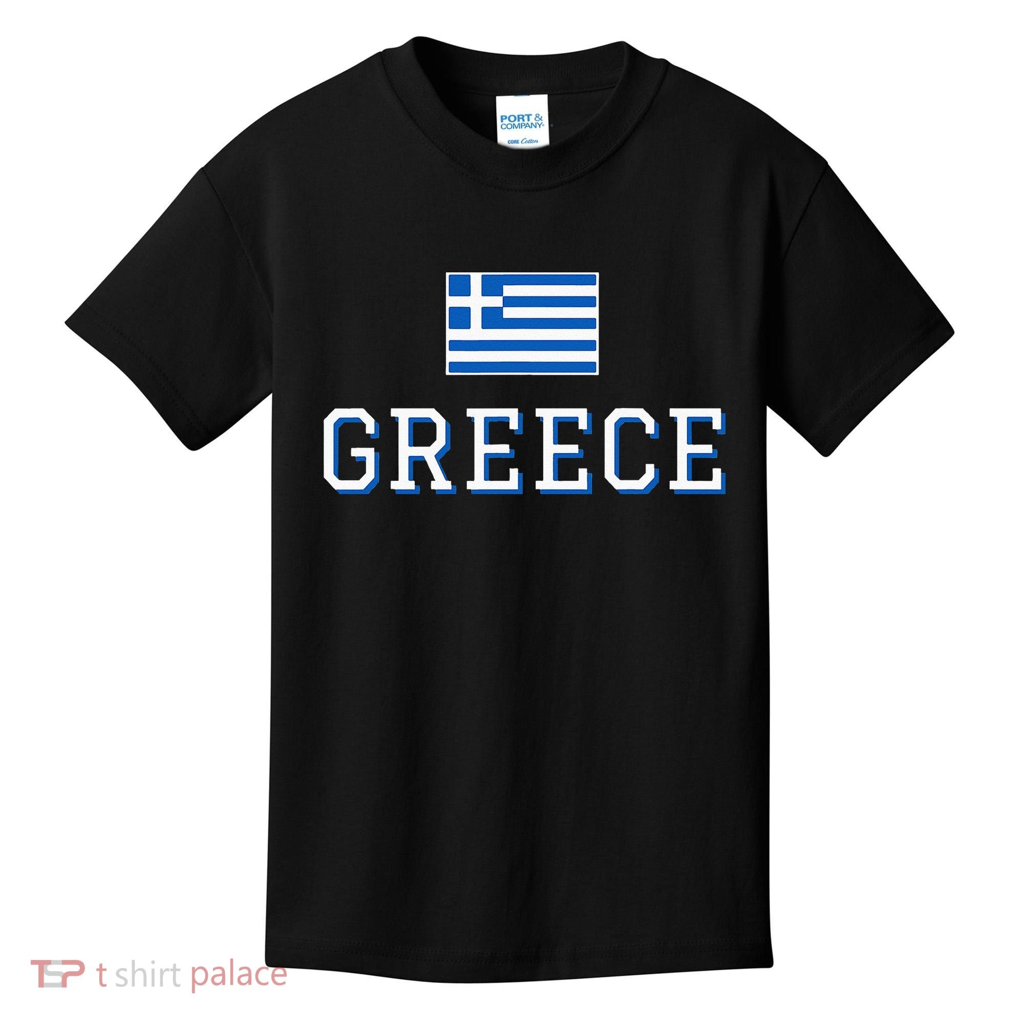 Greece Flag Greek Flag Greece Souvenir Kids T-Shirt
