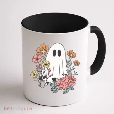 Ghost Floral Coffee Mug back