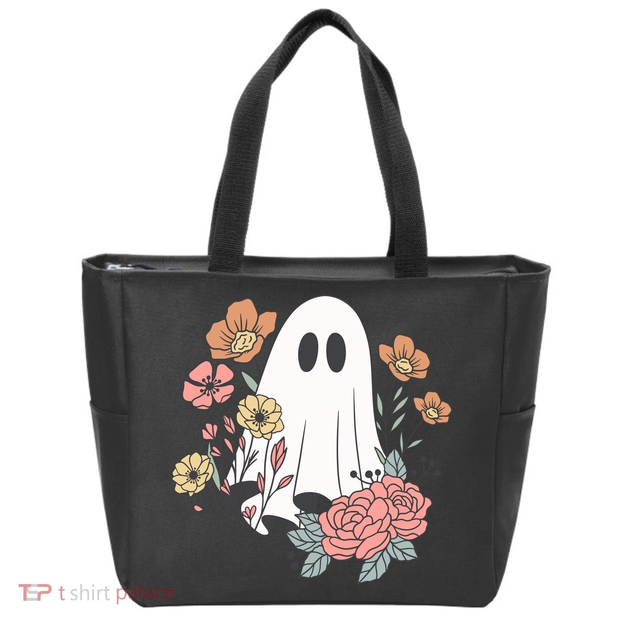 Ghost Floral Tote Bag