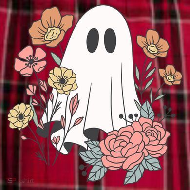 Ghost Floral Men's Flannel Plaid Pajama Pants