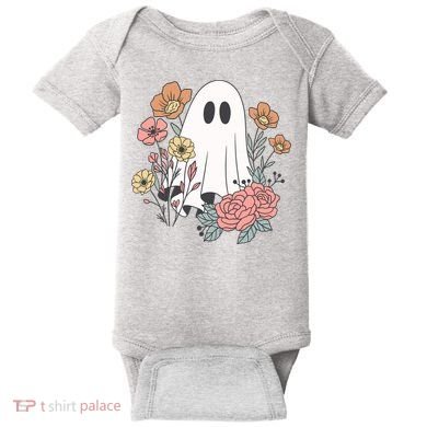 Ghost Floral Baby Bodysuit