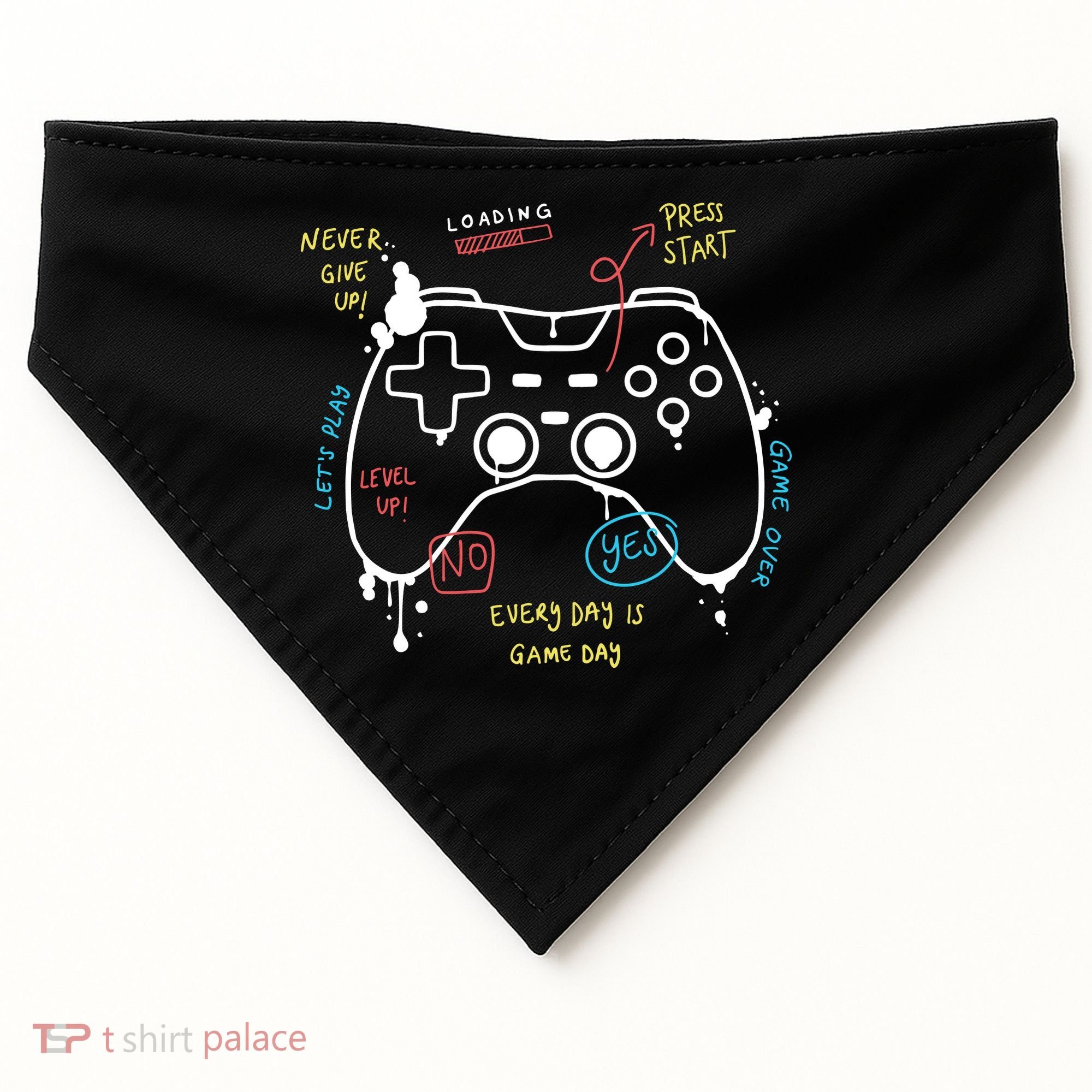 Gamer Funny Gaming Remote Everyday Is Game Day USA-Made Doggie Bandana