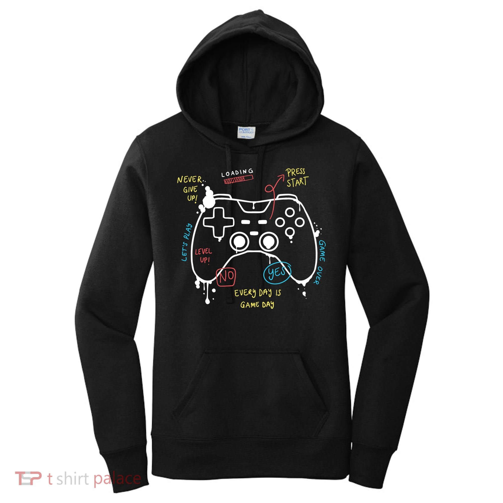 Gamer Funny Gaming Remote Everyday Is Game Day Women's Hoodie