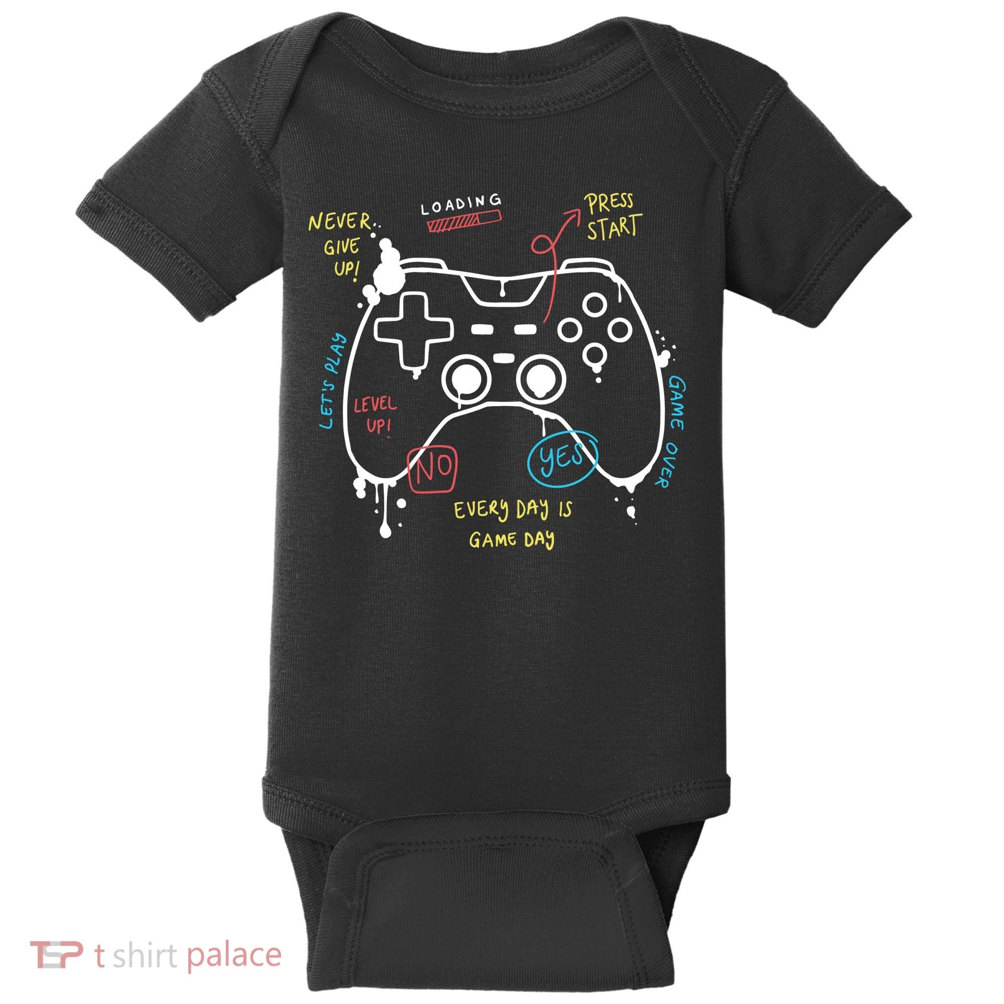 Gamer Funny Gaming Remote Everyday Is Game Day Baby Bodysuit