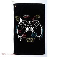 Gamer Funny Gaming Remote Everyday Is Game Day Golf Towel thumb 0