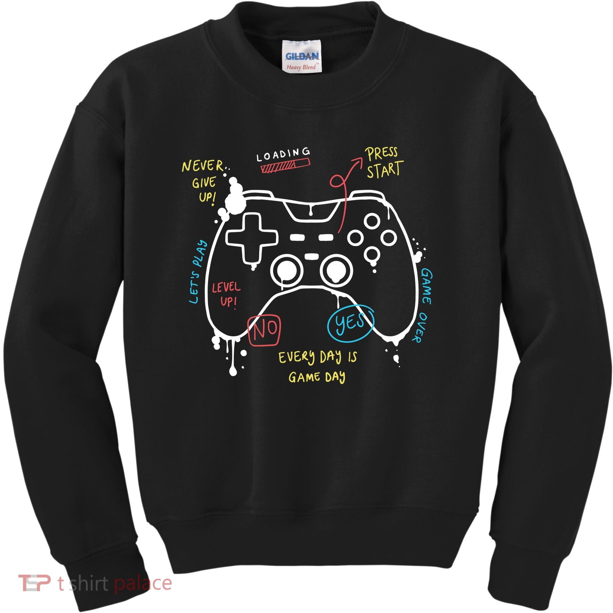 Gamer Funny Gaming Remote Everyday Is Game Day Kids Sweatshirt